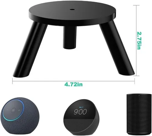 Miniatura 2 de Soporte de escritorio para altavoz Echo Studio/Dot Max / Spot2024, trípode acrílico, elevador de altavoces de mesa, soporte de ahorro de espacio