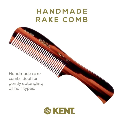 Miniatura 3 de Kent 10T Peine grande desenredante, peine de dientes anchos hecho a mano para cabello rizado, peines desenredantes para cabello húmedo y seco