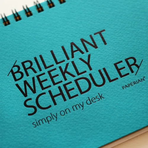 Miniatura 2 de PAPERIAN Brilliant 2021 - Agenda semanal sin fecha con alambre azul (12 x 4.4 pulgadas)