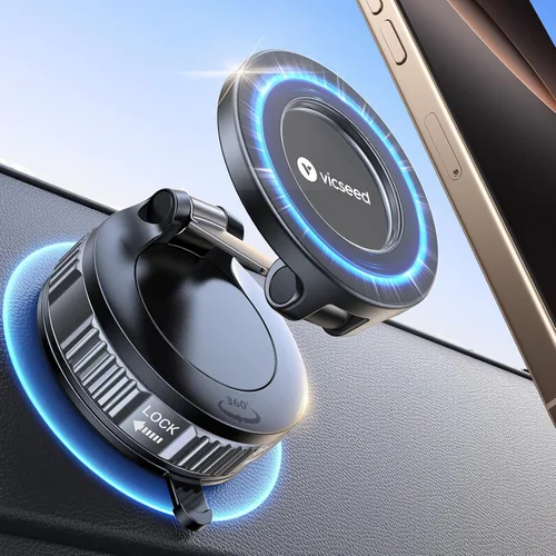 Miniatura 10 de VICSEED Soporte de teléfono de automóvil mejorado para Magsafe 2026 [85 libras de succión más fuerte] Soportes magnéticos de teléfono al vacío