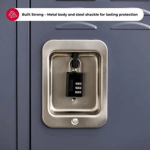 Miniatura 4 de Master Lock 120Q Candados anchos con llave, 3/4 pulgada, latón macizo, 4 unidades, 647D