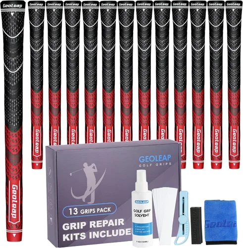 Miniatura 24 de Geoleap Golf Grips Set of 13- Grips with Tapes and Grips with All Repair Kits for Choice,Hybrid Golf Club Grips All Weather Contral, High Feedback &