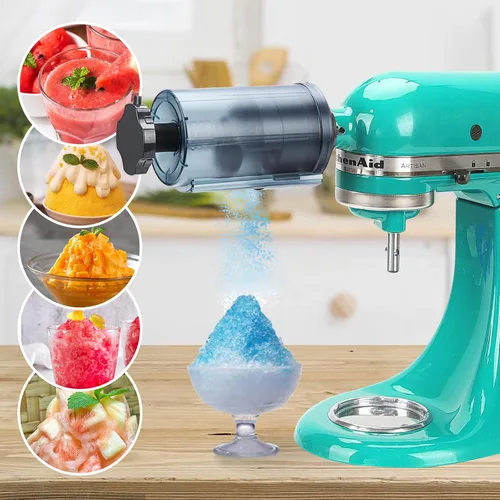 Miniatura 3 de Accesorio de hielo de afeitar para batidora de pie KitchenAid, con 8 moldes para batidoras de pie KitchenAid, accesorio de afeitadora de hielo