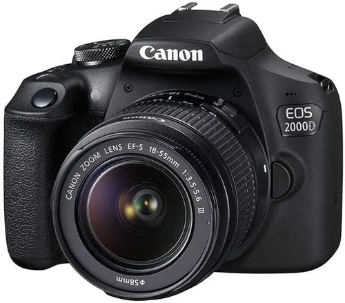 Miniatura 2 de Canon EOS 2000D Rebel T7 Kit con lente EF-S 0.709-2.165 in f/3.5-5.6 III + lente Canon 75-300 + paquete de accesorios + paño de ofertas TopKnotch