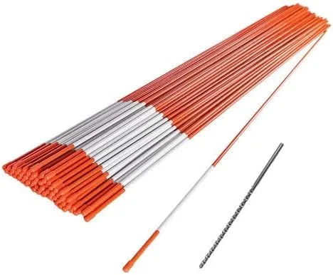 Paquete de 750 marcadores para entrada de 48 pulgadas de 1/4 de pulgada de diámetro - con broca de instalación de 12 pulgadas, marcadores para