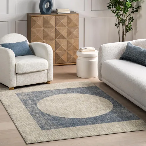 Miniatura 25 de Nuloom Aadhya - Alfombra geométrica de 2 x 8 pies para sala de estar, dormitorio, comedor, entrada, pasillo, color marrón claro