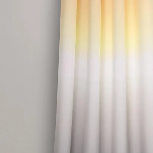 Miniatura 3 de Lush Decor Cortinas Ombre Fiesta con Filtro de Luz Juego de Paneles para Ventana para Sala, Comedor, Dormitorio (Par), 52" An x 84" L, Amarillo