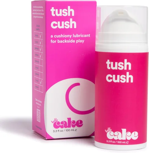 Hello Cake Tush Cush, lubricante personal a base de silicona y agua, formulado para uso anal, lubricante híbrido para hombres, mujeres y parejas,