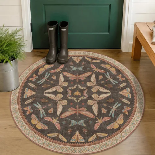 Miniatura 27 de Hazo Haus Alfombra de Baño Bohemia Lavable 2x3, Alfombras Pequeñas para Cocina, Tocador, Puerta Principal Entrada Interior, Antideslizante Pelo Bajo