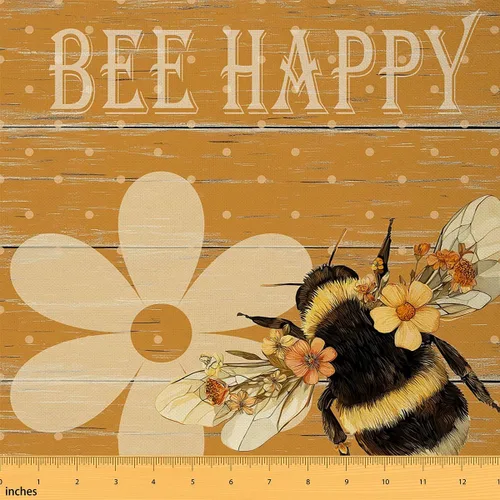 Miniatura 8 de The Yard - Tela de abeja de 1 yarda de caricaturas lindas abejas decorativas impermeables para exteriores, para niños, adolescentes y adultos, tela