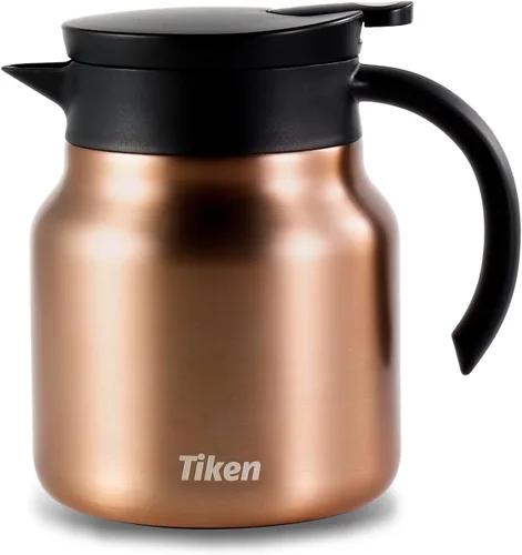 Miniatura 8 de Tiken Servidor de café, jarra térmica de café de 27 onzas líquidas (27.1 fl oz), jarras de café al vacío con aislamiento de acero inoxidable