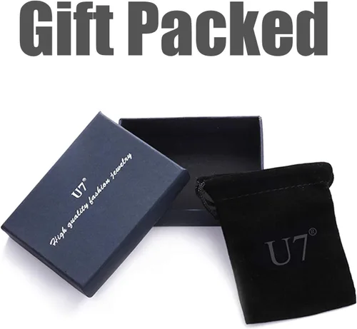 Miniatura 7 de U7 Collares para parejas para mujeres y hombres, acero inoxidable, chapado en oro de 18 quilates, chapado en oro de 18 quilates, collares con dije