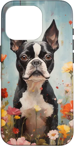 Miniatura 20 de Boston Terrier in Flower Garden Dog Art Lovers Design Case for iPhone 17