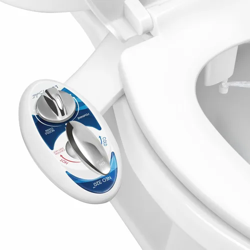 Miniatura 12 de LUXE Bidet NEO 320 - Agua caliente, boquilla doble, autolimpiante, accesorio de bidé no eléctrico para asiento de inodoro, presión de agua Oro rosa