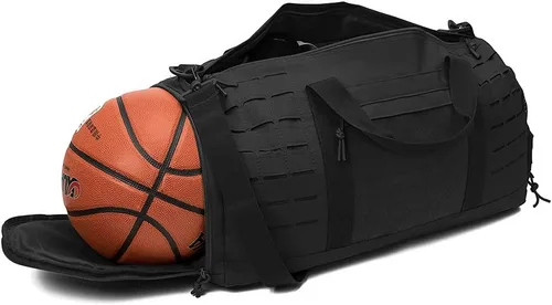 Miniatura 14 de QT&QY Bolsa táctica militar de 40 litros para hombre, bolsa de gimnasio, bolsa de viaje, bolsa de entrenamiento con compartimento para zapatos