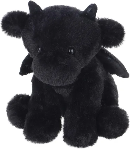 Miniatura 5 de Apricot Lamb Dragón Negro de Peluche Suave para Niños, Juguetes de Peluche Lindos y Suaves para Niña y Niño, Dragón Negro Esponjoso de Peluche Negro