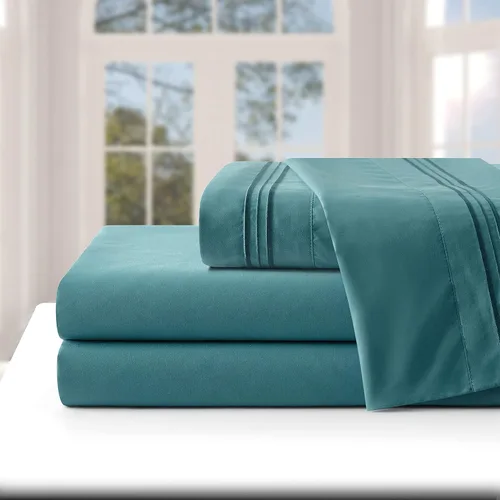 Miniatura 2 de Manyshofu Sábanas de bolsillo extra profundo tamaño King – Sábanas y fundas de almohada de lujo de 1800 hilos – Juego de cama de microfibra