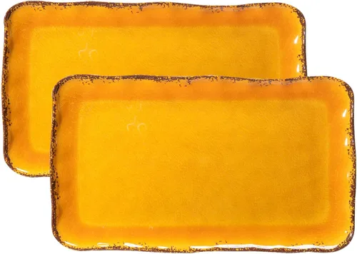 Miniatura 15 de LEHAHA Bandejas para preparar y servir a la parrilla, bandeja para servir barbacoa, bandejas de melamina para alimentos, juego de 2, gran regalo