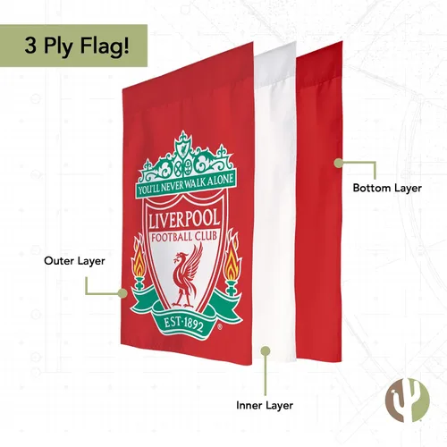 Miniatura 3 de Desert Cactus Liverpool FC LFC - Bandera de jardín – 19 x 12 pulgadas, bandera del Liverpool FC, para exhibición al aire libre y eventos