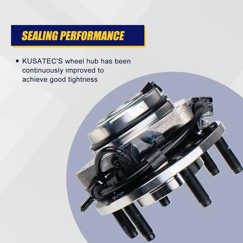 Miniatura 5 de KUSATEC 513188 Buje de rueda delantera y conjunto de cojinetes para Chevy Trailblazer 02-09, Chevy SSR 03-06, GMC Envoy 02-09, Isuzu Ascender 03-08