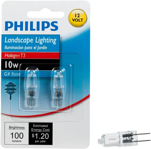 Miniatura 5 de Philips 415679 - Bombilla de base bi-pin T3 de 10 vatios y 12 voltios para paisaje y gabinete, 10 vatios