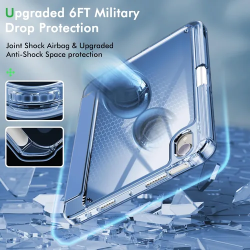 Miniatura 3 de INFILAND Funda para iPad mini 7, iPad mini 7ª (A17 Pro)/6ª generación de 8.3 pulgadas 2024/2021, parte trasera transparente y funda protectora