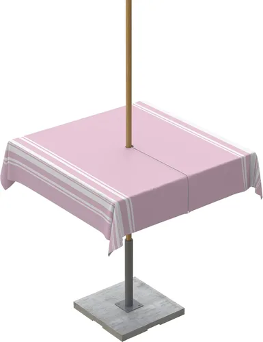 Miniatura 41 de QueenKer Mantel para exteriores con agujero para paraguas, líneas minimalistas, hojas, flores, mesas rectangulares azules, colección de mesa