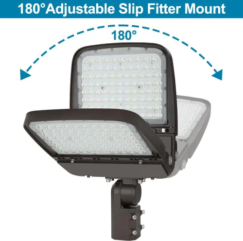 Miniatura 6 de Luces LED de estacionamiento de 240 W para exteriores, luces LED de poste con ajustador deslizante, 150 lm/W 5000 K 100-277 V IP65, luz comercial