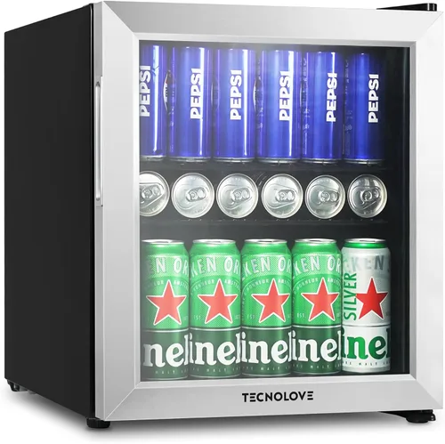 Miniatura 9 de Refrigerador de Bebidas, Mini Refrigerador, Independiente, 1.6 Pies Cúbicos se Enfría Hasta 32 ℉, Acero Inoxidable, Pantalla Táctil LED Control