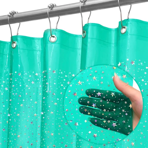 Miniatura 18 de ZEMAHOME Paquete de 4 cortinas de ducha de plástico PEVA de alta calidad, peso ligero, 72 x 72 pulgadas, forro transparente para cortina de baño