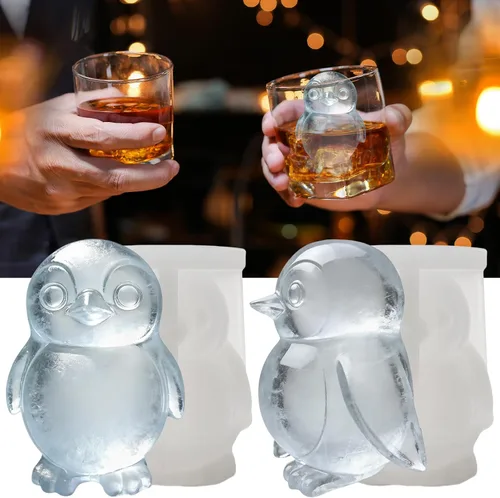 Miniatura 12 de Bandeja de moldes de silicona para cubitos de hielo de cangrejo 3D para whisky, cóctel, bebida, bar; detalles ricos. Divertido molde de animales