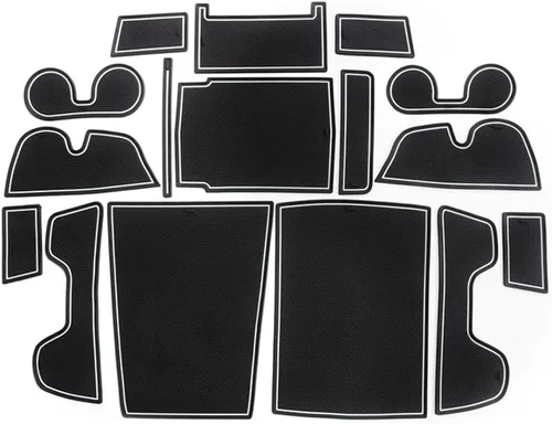 Miniatura 18 de Great-luck Accesorios para el interior del automóvil, tapete de almacenamiento para puerta, tapete para portavasos, tapete antideslizante a prueba