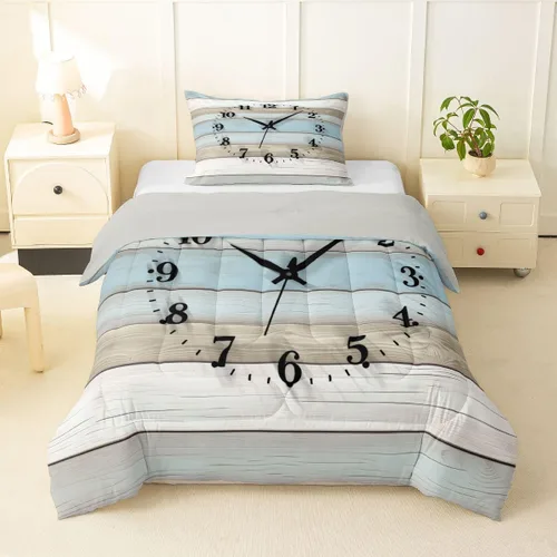 Miniatura 10 de Erosebridal Juego de edredón de ancla náutica, juego de ropa de cama con brújula oceánica, tamaño individual para niños, adolescentes y adultos