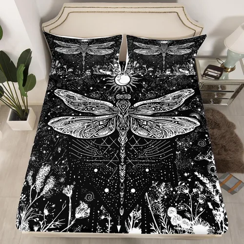 Miniatura 10 de Erosebridal Southwestern - Sábanas de cama bohemias aztecas, tamaño individual, sábanas hippie de cachemira, ropa de cama de estilo exótico, funda