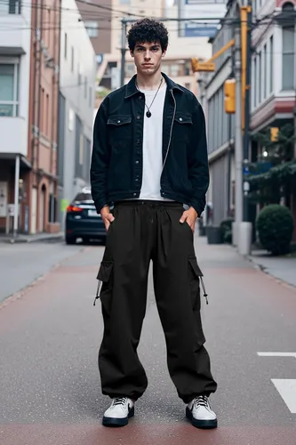 Miniatura 6 de JMIERR Pantalones Cargo Holgados para Hombre de Moda Casuales Pantalón de Paracaídas Ajuste Holgado Harem Joggers con Bolsillos para Ropa Urbana
