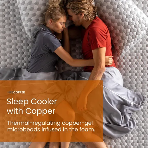 Miniatura 4 de Layla Sleep - Colchón de espuma viscoelástica - Firmeza doble: 1 lado suave - Otra cara firme, ¡el cobre lo mantiene más frío!, Gris (Grey Scale)