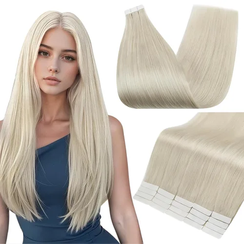 Miniatura 10 de Full Shine - Extensiones de cabello con cinta adhesiva de 18 pulgadas, extensiones de cabello Remy de 1.76 oz, extensiones de cabello lacio