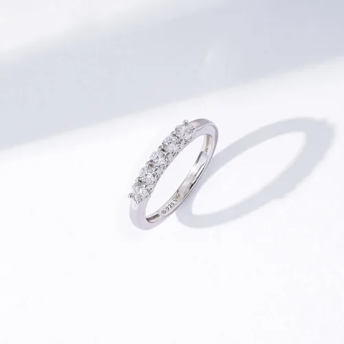 Miniatura 8 de Tienda Collection Sterling Silver Five-Stone Ring set with Round Cut Infinite Elements Cubic Zirconia