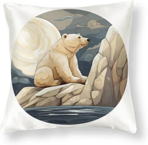 Miniatura 16 de Fundas de almohada cuadradas de satén rústico de dibujos animados con cremallera de 16 x 16 pulgadas, fundas de almohada para sofá, muebles