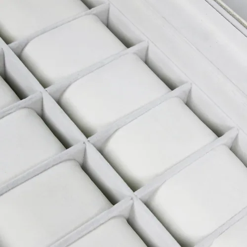 Miniatura 4 de Ogrmar Cajas de almacenamiento de reloj de piel sintética con cerradura de 12 ranuras, para hombres y mujeres, estuche organizador de 2 niveles