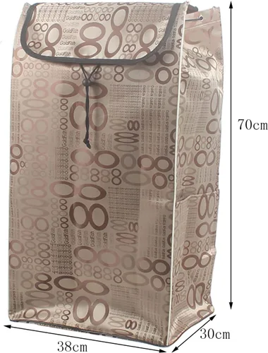 Miniatura 2 de Bolsa de repuesto para carrito de compras de alta capacidad, bolsa de repuesto con bolsillos laterales, bolsa de almacenamiento impermeable de tela