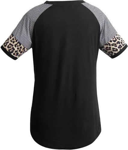 Miniatura 8 de Smallshow Camisas de lactancia para mujer, manga corta de retazos