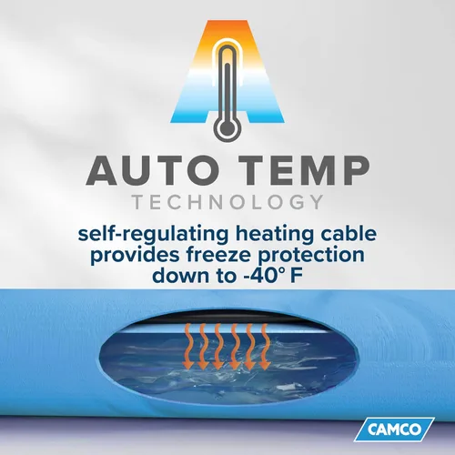 Miniatura 3 de Camco - Manguera de agua calentada de 50 pies para RV - Protección contra congelamiento de la línea de agua hasta -40°F/C - Incluye termostato