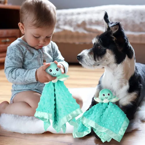 Miniatura 5 de Manta de seguridad para bebé, Loveys para bebés, juguete de peluche de pulpo, regalo de animales de peluche para niñas y niños recién nacidos Pulpo
