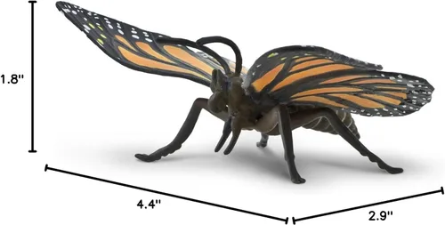 Miniatura 7 de Safari Ltd. Figura de mariposa monarca, figura realista de insectos de 4.5 pulgadas, juguete educativo para niños, niñas y niños a partir de 3 años