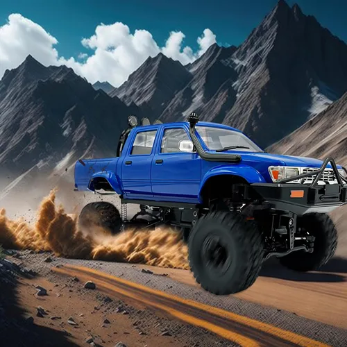 Miniatura 6 de WPL C64-1 Coche RC a escala 1:16 RC Crawler RTR RC Rock Truck 4x4 Modo de vehículo todoterreno 260 Motor Nueva caja de cambios con 3