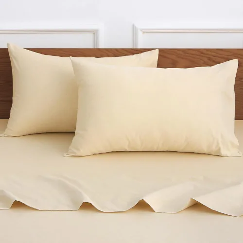 Miniatura 7 de HYPREST Sábanas de algodón tamaño King, sábans de bolsillo profundo de 18 pulgadas para hotel de lujo suave beige - 600 hilos