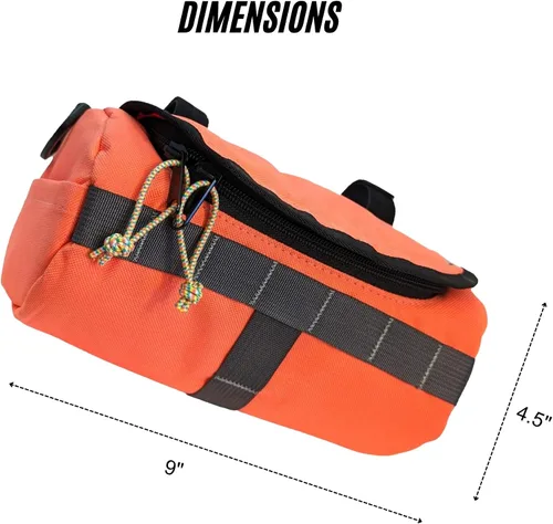 Miniatura 2 de Bolsa para manillar (Bikeday Cake) Capacidad de 2 litros Amplia bolsa para bicicleta con 2 correas de hebilla extra largas y 1 correa de gancho