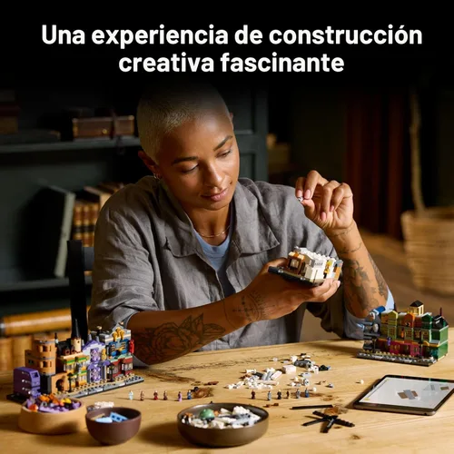 Miniatura 3 de LEGO Harry Potter Diagon Alley Wizarding Shops Juego de construcción para adultos, kit coleccionable para fanáticos de Harry Potter con 12