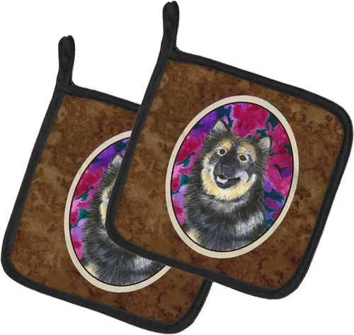 Miniatura 209 de Caroline's Treasures SS8617PTHD - Juego de soportes para ollas de cocina resistentes al calor, almohadillas calientes para horno para cocinar, Husky